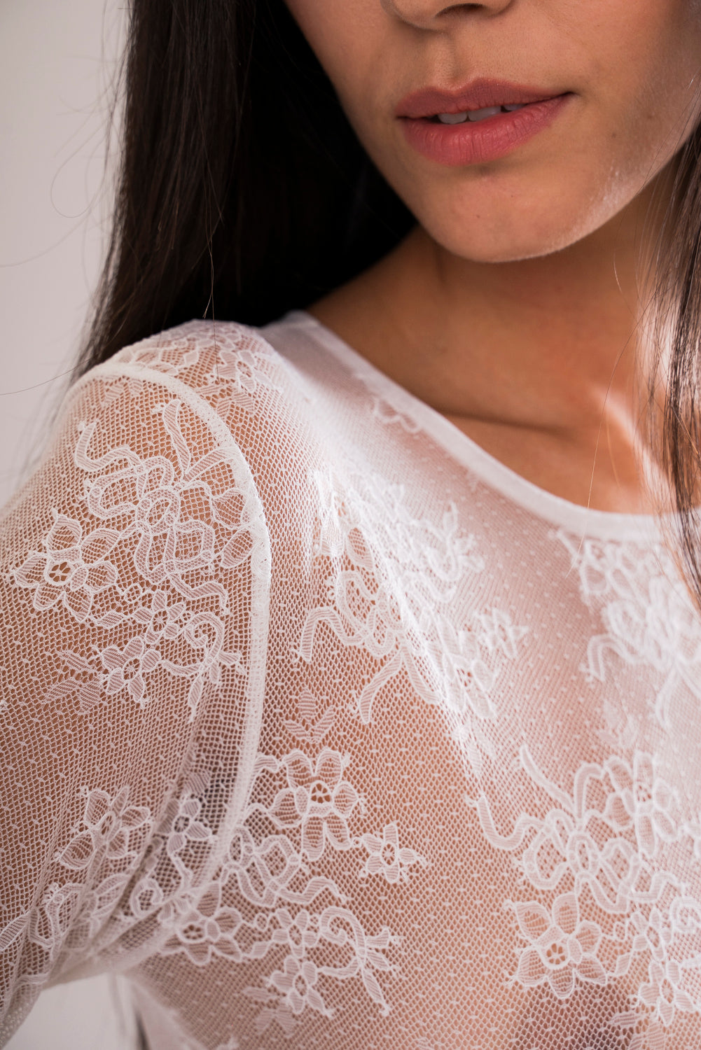 Bodysuit in white Lace